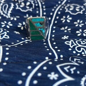 Vintage turquoise and sterling ring